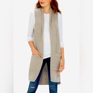 EUC Echo Knot Long Duster Vest with Pockets 🩶 Heather Gray 🩶 Sz M/L